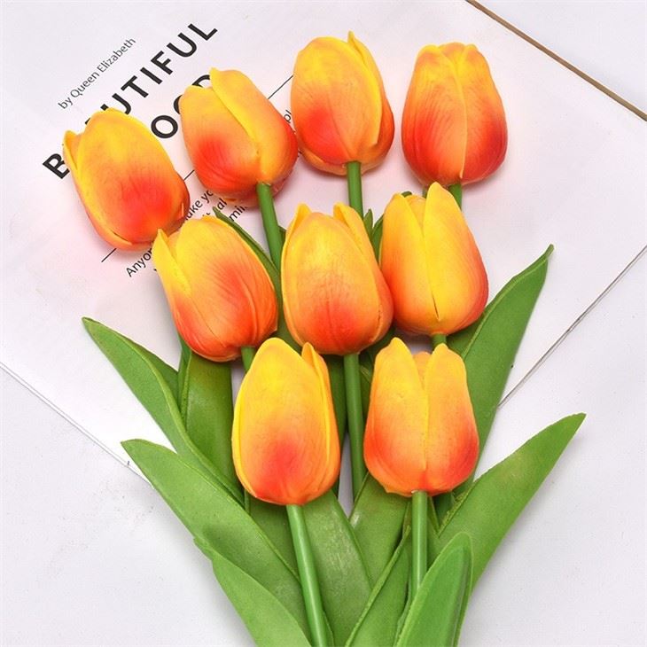 faux white tulips